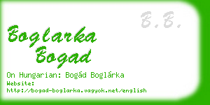 boglarka bogad business card